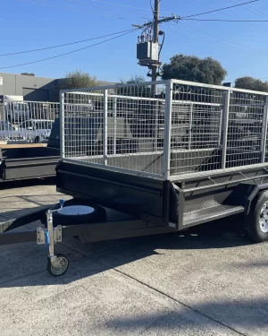 10×6 Tandem Trailer/1990 kg GVM/ Full checkerplate/ 380mm Sides/ Full tie down rails/ 900mm High galvanised cage